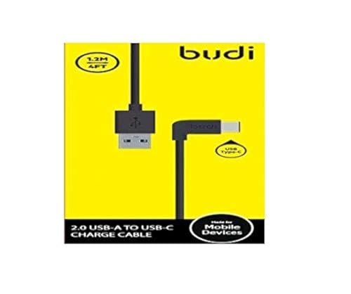 BUDI USB-A TO USB-C CHARGE CABLE M8J150T20 BLK