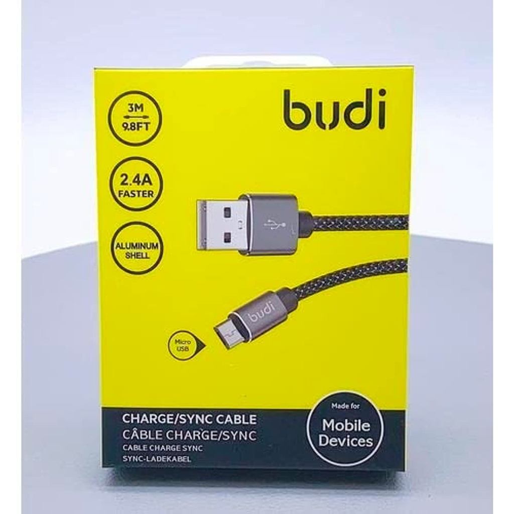 BUDI USB-A TO USB-C CHARGE/SYNC CABLE M8J166TC