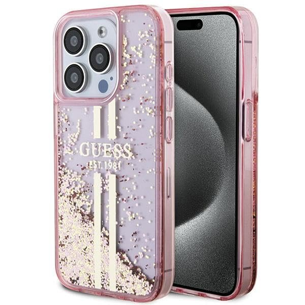 IPHONE 13 PRO GUESS GLITTER PINK/GOLD