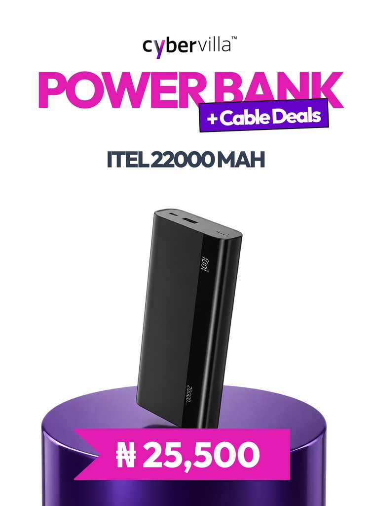 ITEL 22000MAH POWER BANK + CABLE