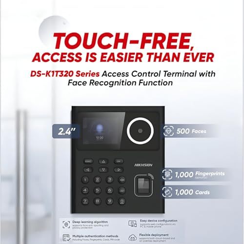 HIKVISION DS-K1T321EFWX-B(O-STD)/S/FACE/FINGERPRINT/PIN ACCESS CONTROL