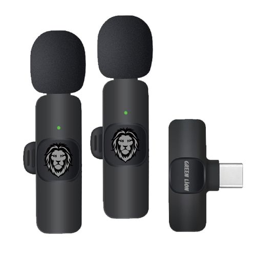 Green Lion Wireless Dual Mic Cordless Microphone - Black GNWDUMICUBK