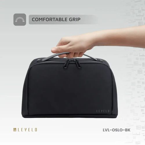 Levelo Oslo Pouch & Toiletry Bag - Black LVL-OSLO-BK