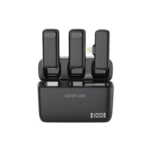 Green Lion Duo Cast Wireless Mic Lightening - Black GNDCTWMICLGBK