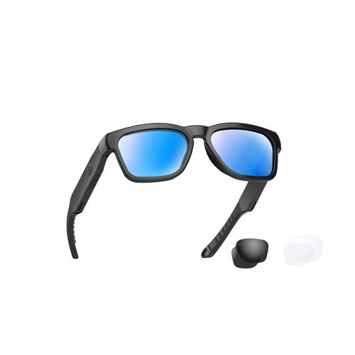 PORODO BT 5.3 SUNGLASS - UV400 PROTECTION +90mAh*/MAGNETIC CHARGING CABLE -BLACK PDSGUVP103BK