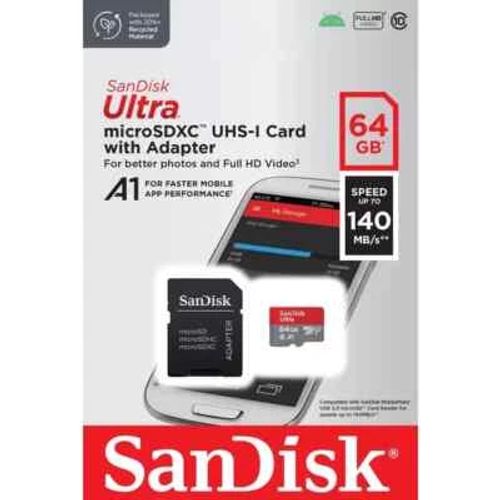 SANDISK MICRO CLASS 10 64GB (140 SPEED)