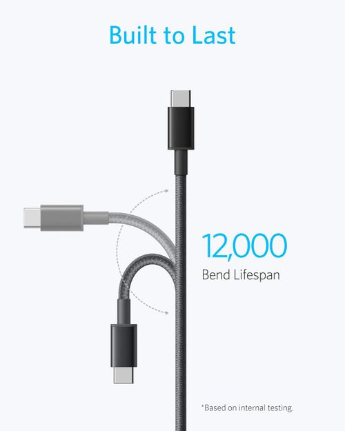 ANKER USB-C TO USB-C CABLE 3.3FT 60W BRAIDED