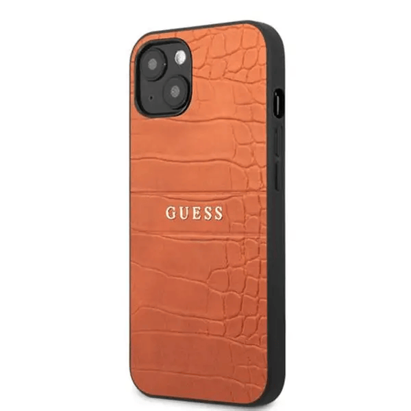 IPHONE 13 GUESS CROCO CASE-ORANGE