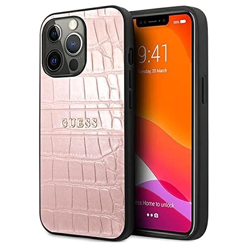 IPHONE 13 GUESS CROCO CASE-PINK