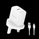 Oraimo Compact 2A fast charger White Lightning Cable- OCW-U66S+L53