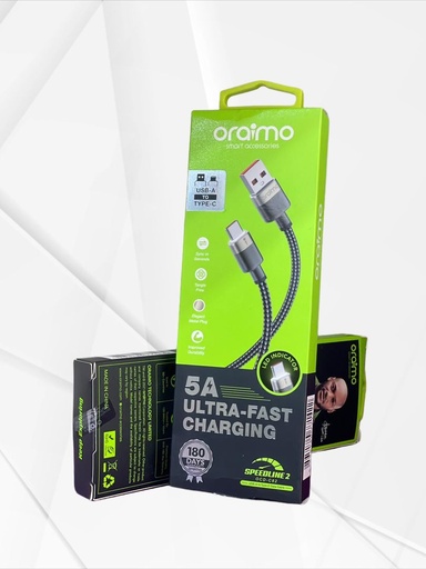 Oraimo USB-A to TYPE-C 5A ultra fast charging- OCD-C82