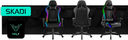 Porodo Gaming Ergonomic RGB Gaming Chair With Molded Foam Seat & 2D Armrest - Black/ Orange