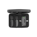 Porodo Lavalier Dual Microphone Type-C + Lightening Connector - Black PDLAMPHF3BK